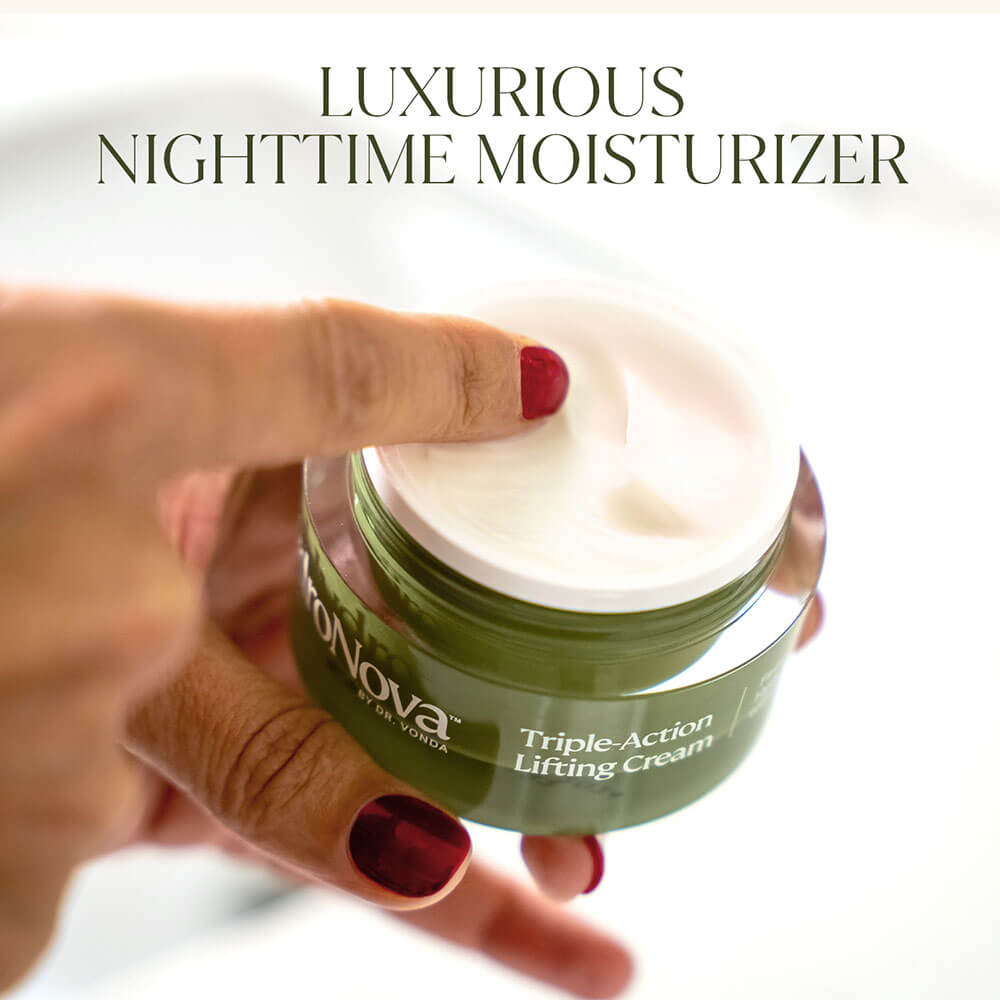 Luxurious nighttime moisturizer, Triple Action Lifting Cream from Hydronova by Dr. Vonda Wright