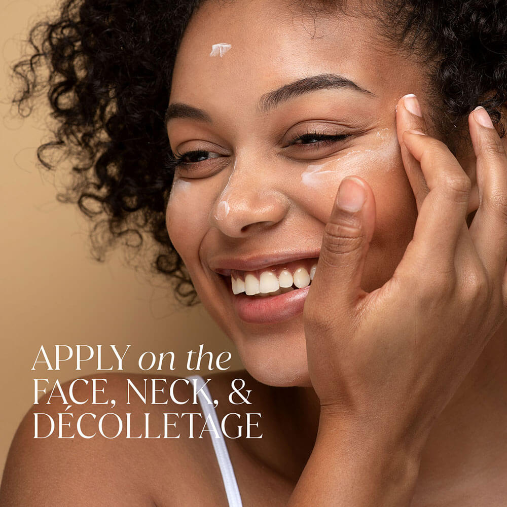 Apply on the face, neck & décolletage - Triple Action Lifting Cream from Hydronova by Dr. Vonda Wright