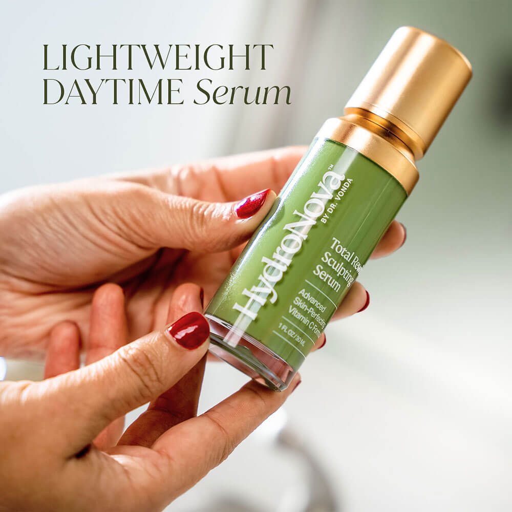 Lightweight Daytime Serum, Total Rewind Sculpting Serum Advanced Skin Perfecting Vitamin C Formula from Hydronova by Dr. Vonda Wright